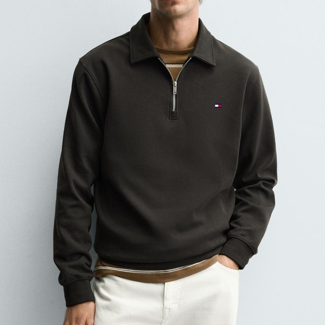 TM™ INTERLOCK QUARTER ZIP POLO SHIRT