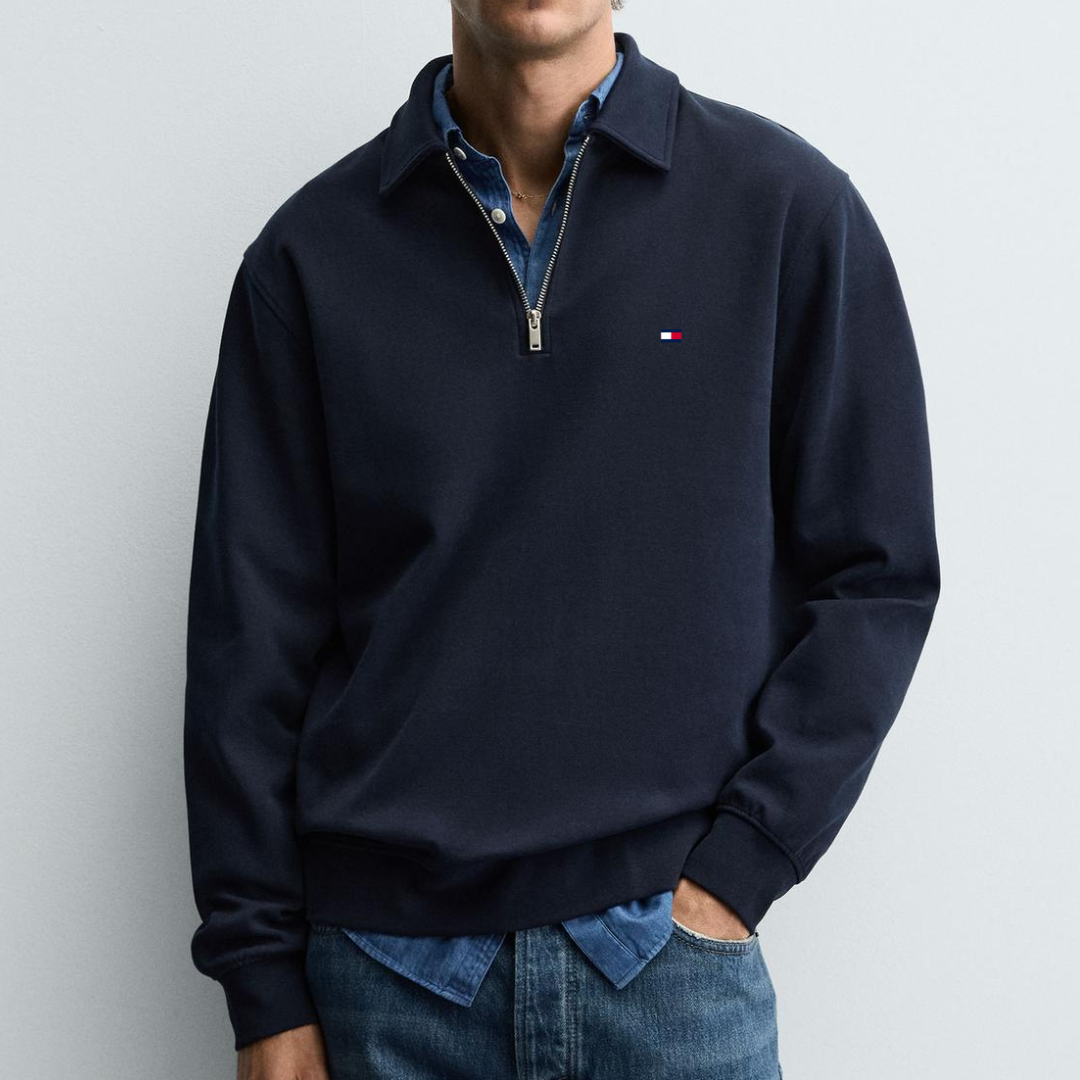 TM™ INTERLOCK QUARTER ZIP POLO SHIRT