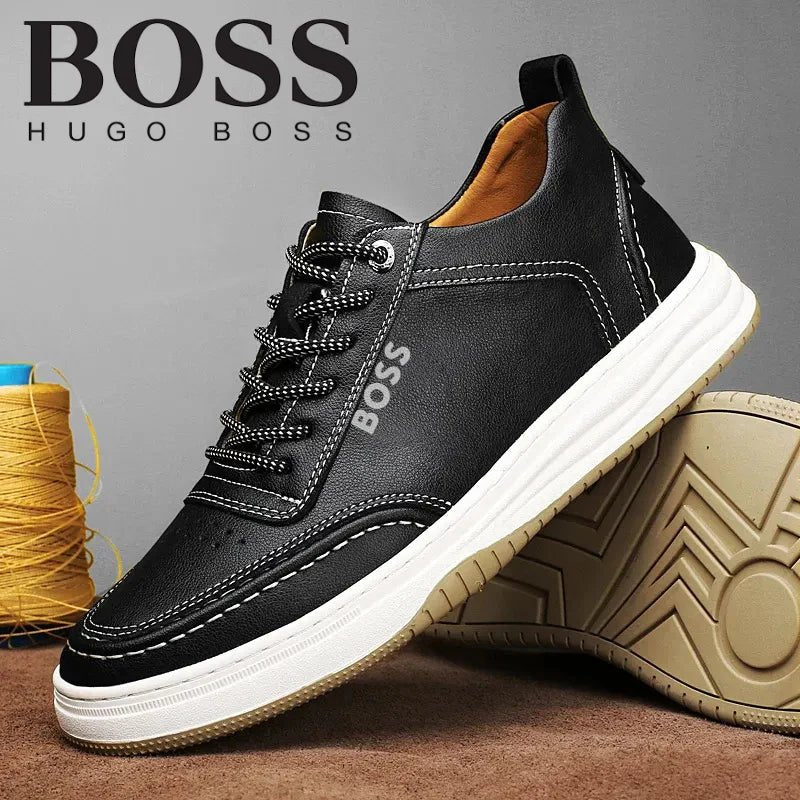 HB™ – Elegant Leather Sneakers - Buy and Get 2 HB Polo Shirts
