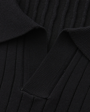 Premium Ribbed Knit Polo