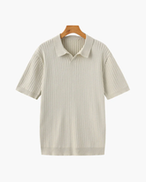 Premium Ribbed Knit Polo
